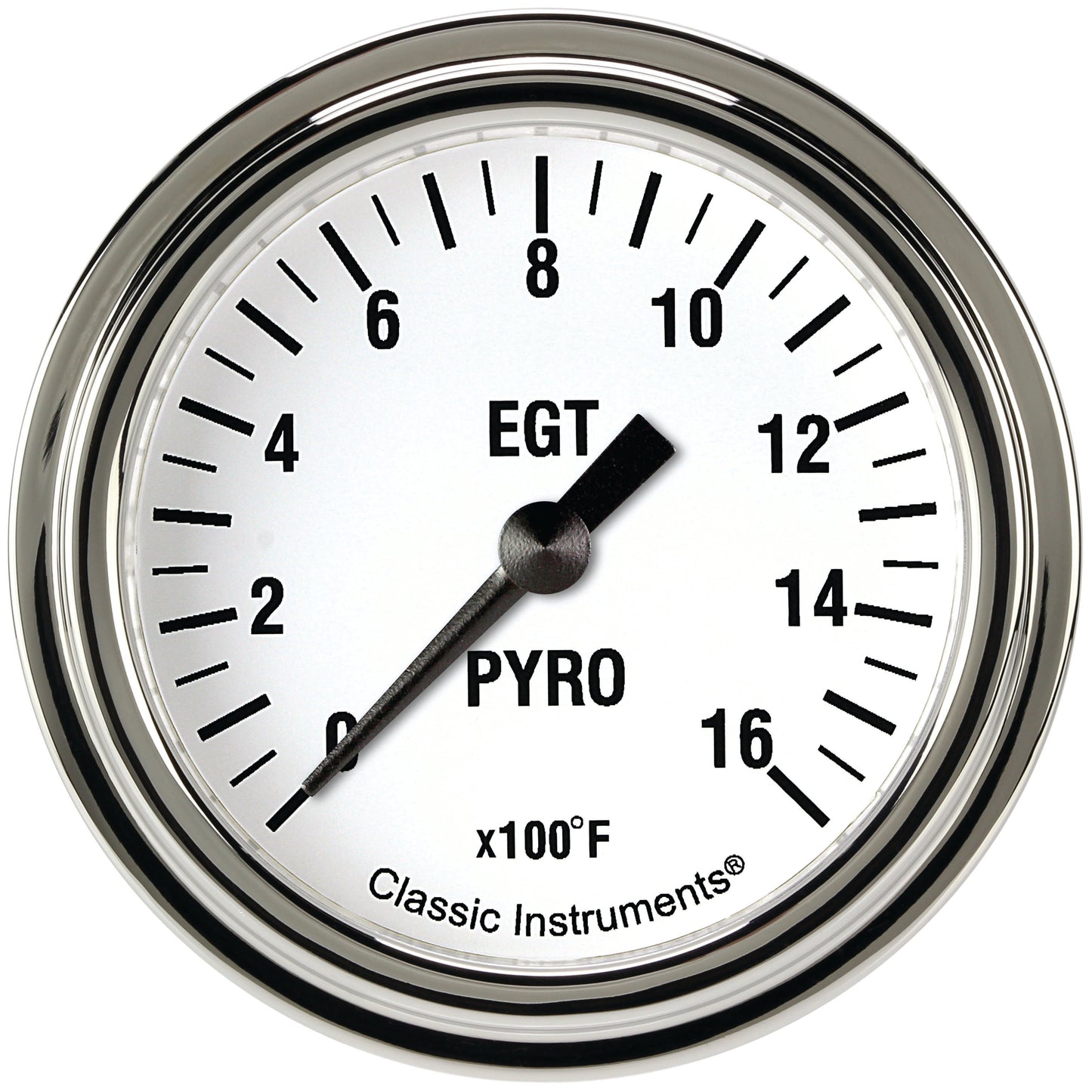 Classic Instruments WH398SLF White Hot 2 5/8" Exhaust Gas Temp. Gauge
