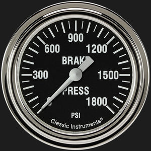Classic Instruments HR367SLF Hot Rod 2 5/8" Brake Pressure Gauge