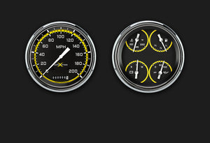 Classic Instruments CT47AXY52 1947-53 AutoCross Yellow Truck Package