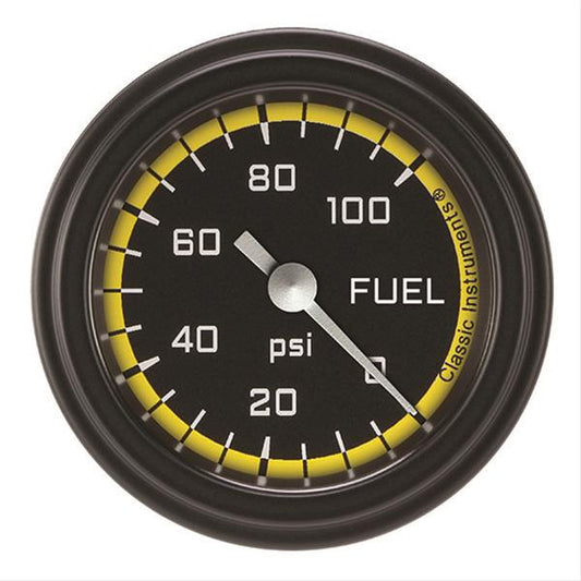 Classic Instruments AX146YBLF Autocross Yellow w/ Black Bezel 2-1/8" Full Swe