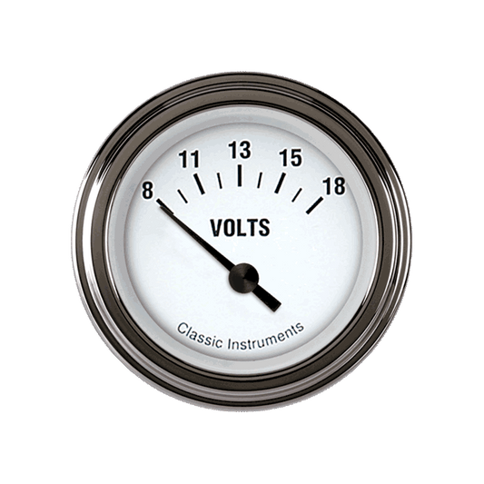 Classic Instruments WH30SLF White Hot - Volt Gauge 2-1/8"