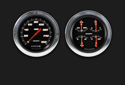 Classic Instruments CT54VSB52 Velocity Black 1954 - 55 Chevy Truck Packag