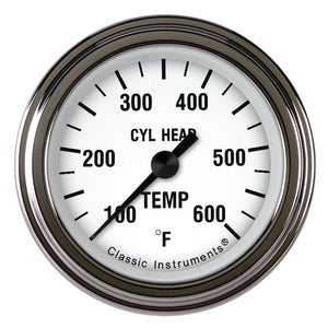 Classic Instruments WH197SLF White Hot 2 1/8" Cylinder Head Temp. Gauge