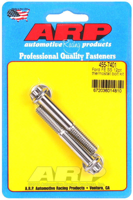 ARP 455-7401 Ford Fe SS 12PT Thermostat Bolt Kit