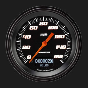 Classic Instruments VS55DBBLF Velocity Black 3 3/8" Speedometer with Information Screen