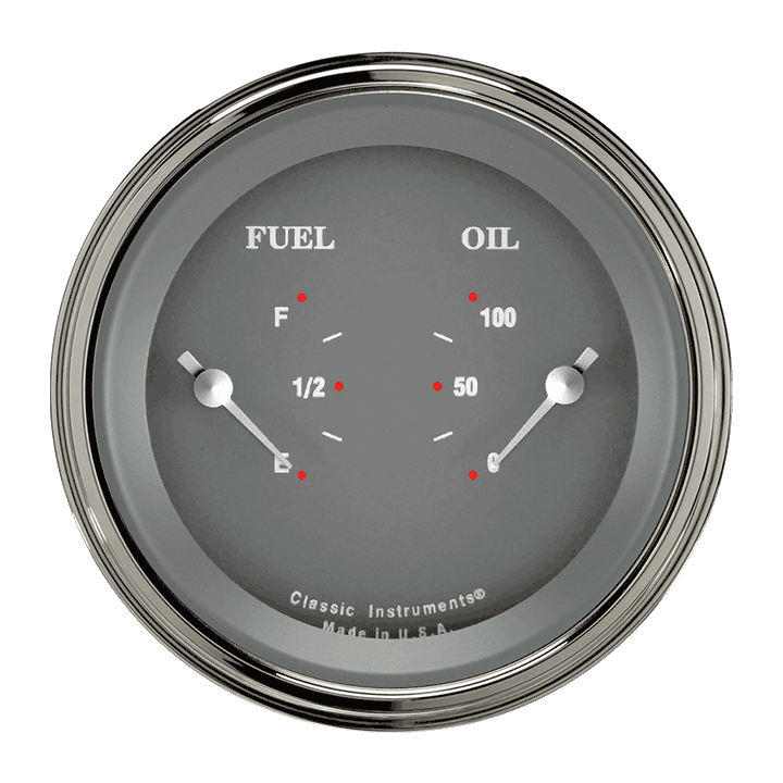 Classic Instruments SG72SLF SG - Dual Gauge Oil & Fuel (240-33 OHM)