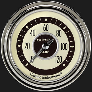 Classic Instruments NT399SLC Nostalgia VT 2 5/8" Outside Air Temp Gauge