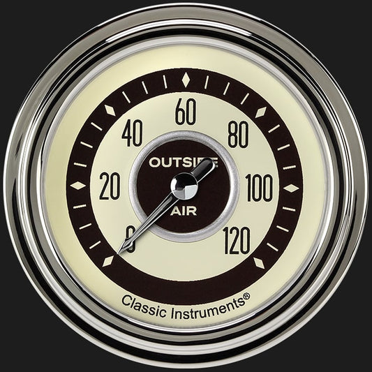 Classic Instruments NT399SLC Nostalgia VT 2 5/8" Outside Air Temp Gauge
