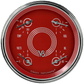 Classic Instruments V8RS31SLC V8 Red Steelie - Quad Gauge 4-5/8" (Fuel 0-30 OHM)