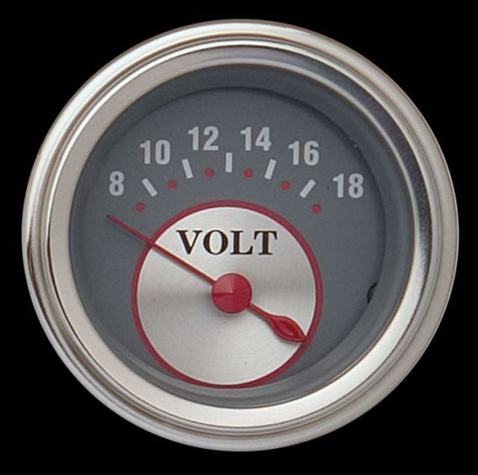 Classic Instruments SS30SLF Silver - Volt Gauge 2-1/8"