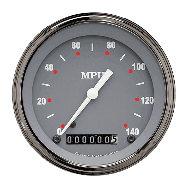 Classic Instruments SG55SLF SG 3-3/8" Speedometer 140 MPH