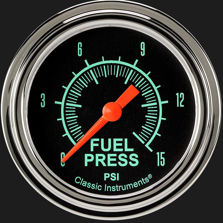 Classic Instruments GS345SLF G-Stock 2 5/8" Fuel Pressure Gauge, 15 psi