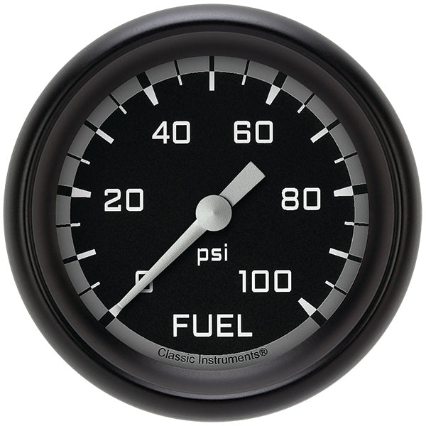 Classic Instruments AX346GBPF Autocross Gray 2 5/8" Fuel Pressure Gauge, 100 p