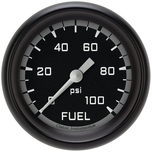 Classic Instruments AX346GBPF Autocross Gray 2 5/8" Fuel Pressure Gauge, 100 p
