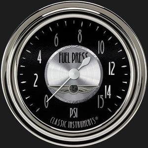 Classic Instruments AT345SLC All American Tradition 2 5/8" Fuel Pressure Gauge, 15 psi