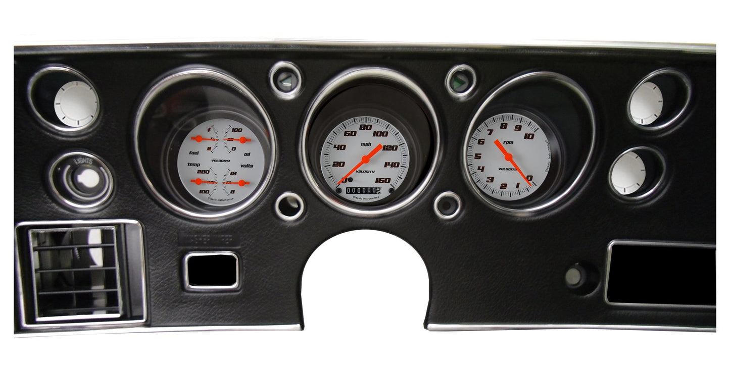 Classic Instruments CV70VSW Velocity White 1970-72 Chevelle SS Package