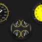 Classic Instruments AX53YBLF Autocross Yellow w/ Black Bezel 4 - 5/8" Speedo &