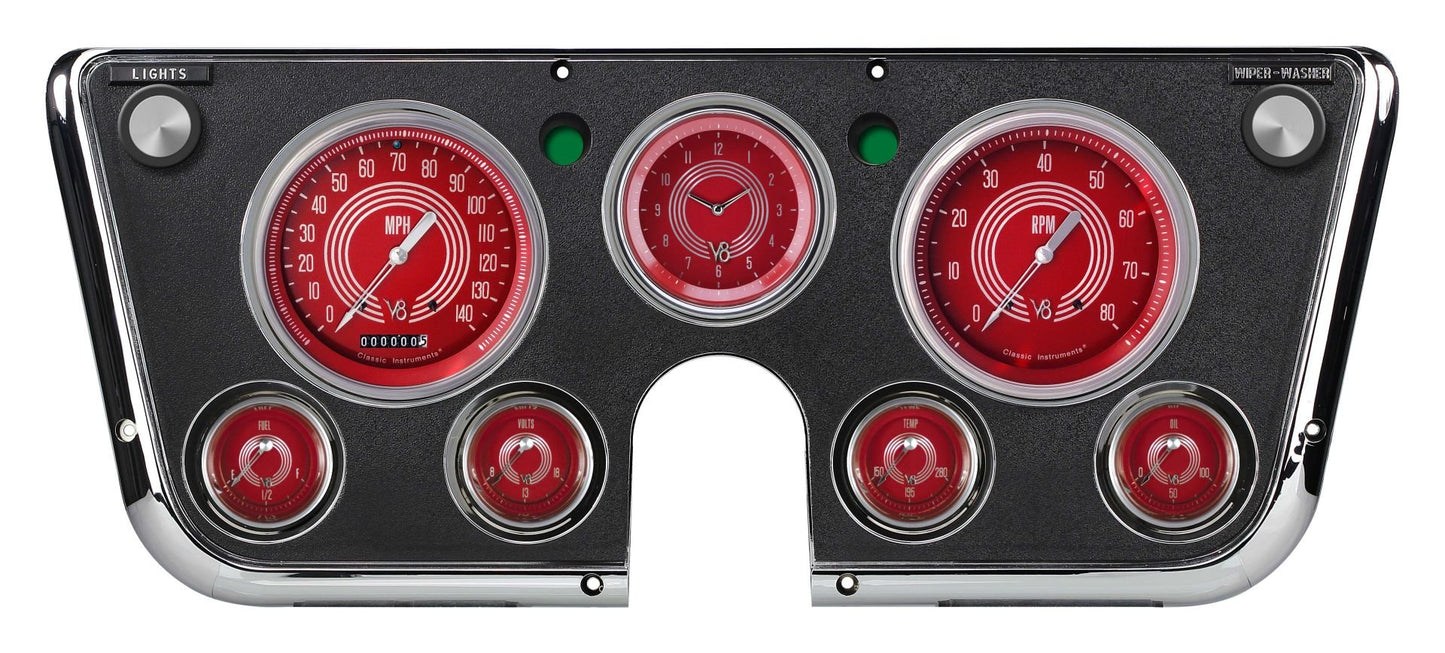 Classic Instruments CT67V8RS-LS V8 Red Steelie 1967-72 Chevy Truck  LS Sending Unit