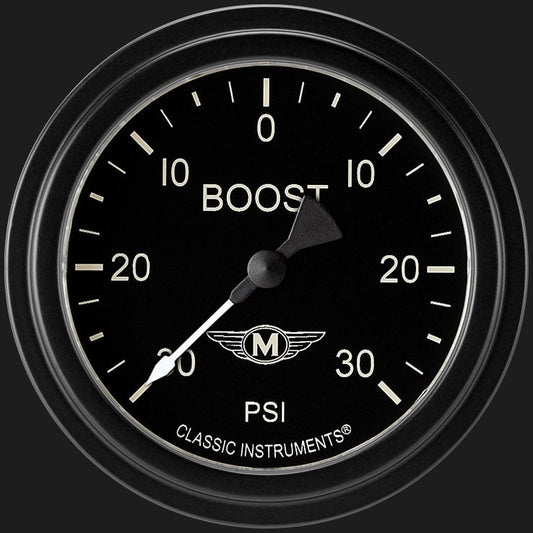 Classic Instruments MA341BLF Moal Bomber 2 5/8" Boost/Vac Gauge