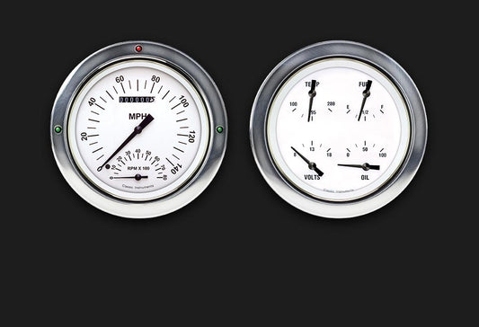 Classic Instruments CT54WH62 White Hot 1954-55 Chevy Truck Gauge Package