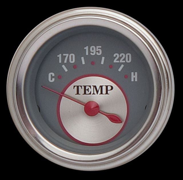Classic Instruments SS26SLF Silver - Water Temp Gauge 2-1/6"