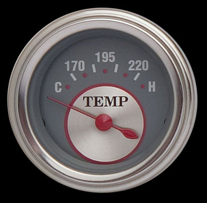 Classic Instruments SS26SLF Silver - Water Temp Gauge 2-1/6"