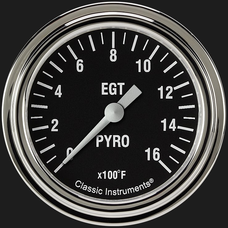 Classic Instruments HR398SLF Hot Rod 2 5/8" Exhaust Gas Temp. Gauge