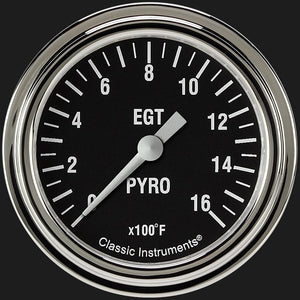 Classic Instruments HR398SLF Hot Rod 2 5/8" Exhaust Gas Temp. Gauge
