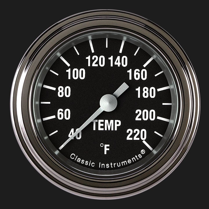 Classic Instruments HR129SLF Hot Rod 2 1/8" Stock Eliminator Temp. Gauge