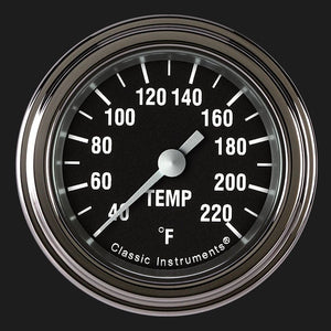 Classic Instruments HR129SLF Hot Rod 2 1/8" Stock Eliminator Temp. Gauge