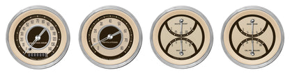 Classic Instruments NT05SHC Nostalgia VT - 4 Gauge Set 3-3/8" Speedo, Tacho & 2x Dual