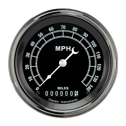 Classic Instruments TR55SLF Traditional 3-3/8" Speedometer 140 MPH