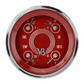 Classic Instruments V8RS73SHC V8 Red Steelie - Quad Gauge 3-3/8" (75-10 OHM)