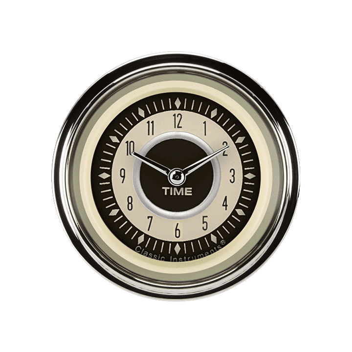 Classic Instruments NT90SHC Nostalgia VT - Clock Gauge 2-1/8"