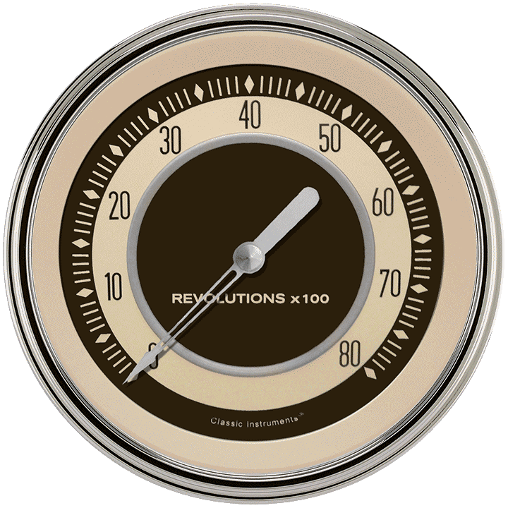 Classic Instruments NT71SLC Nostalgia VT - Tachometer 8K RPM 4-5/8"