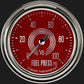 Classic Instruments V8RS346SLC V8 Red Steelie 2 5/8" Fuel Pressure Gauge, 100 psi