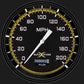 Classic Instruments AX56DYBLF AutoCross Yellow 4 5/8" Speedometer with Information Screen