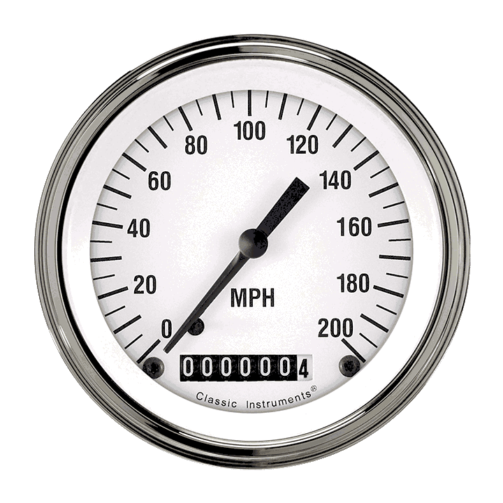 Classic Instruments WH57SLF White Hot - Speedometer Gauge 3-3/8"