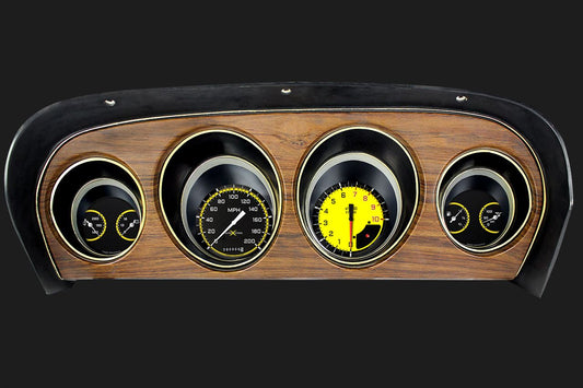 Classic Instruments MU69AXY AutoCross Yellow 1969-70 Mustang