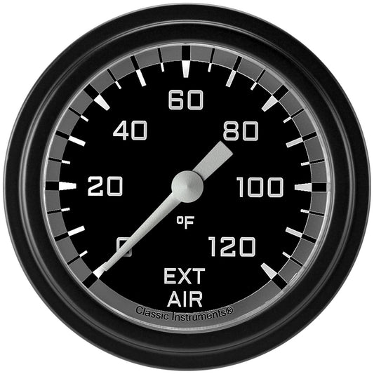 Classic Instruments AX399GBLF Autocross Gray 2 5/8" ExternalAir Temp. Gauge