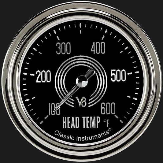 Classic Instruments V8SR397SLC V8 Speedster 2 5/8" Cylinder Head Temp. Gauge