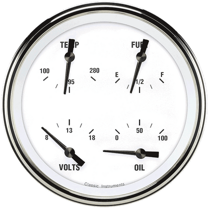 Classic Instruments WH75SLF White Hot - Quad Gauge 4-5/8" (240-33 OHM)