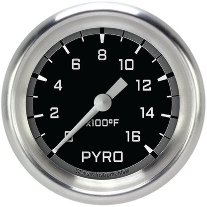 Classic Instruments AX398GAPF Autocross Gray 2 5/8" Exhaust Gas Temp. Gauge