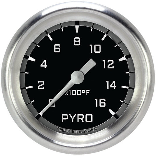 Classic Instruments AX398GAPF Autocross Gray 2 5/8" Exhaust Gas Temp. Gauge