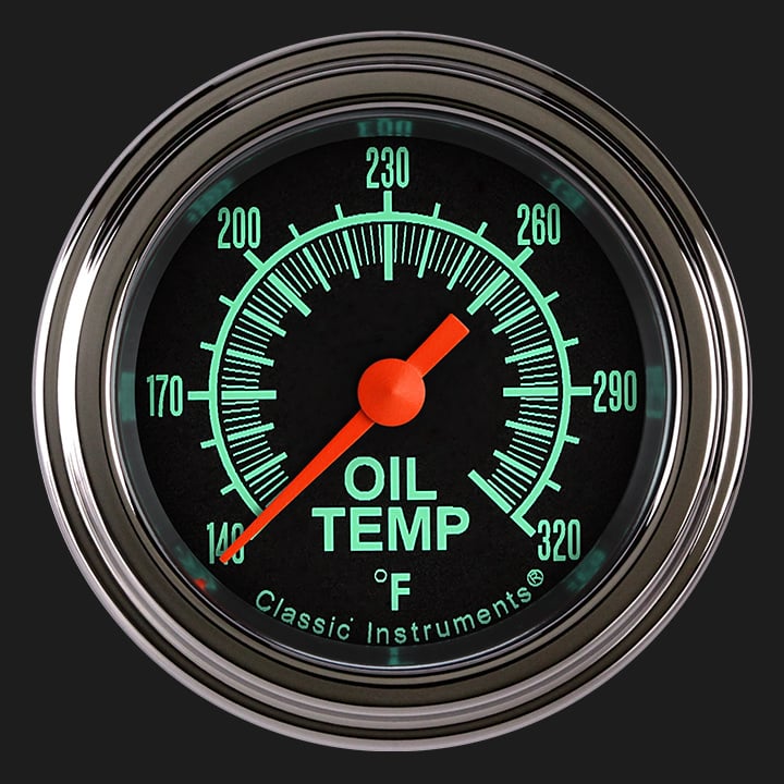 Classic Instruments GS128SLF G-Stock - Oil Temp Gauge Full Sweep 2-1/8"