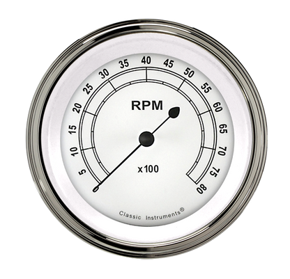 Classic Instruments CW80SLF Classic White - Tachometer 8K RPM 3-3/8"