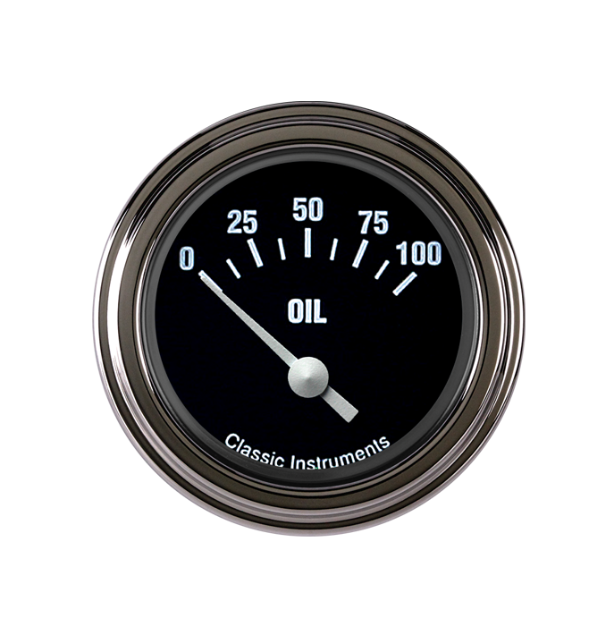 Classic Instruments HR81SLF Hot Rod - Oil Pressure Gauge 2-1/8"