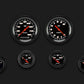 Classic Instruments VS01BBLF Velocity Black - 6 Gauge Set 3-3/8" Speedo & Tacho, 2-1/18" Fuel, Oil, Temp, Volts