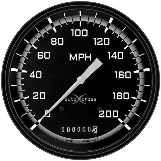 Classic Instruments AX56GBLF Autocross Grey - Speedometer Gauge 4-5/8"