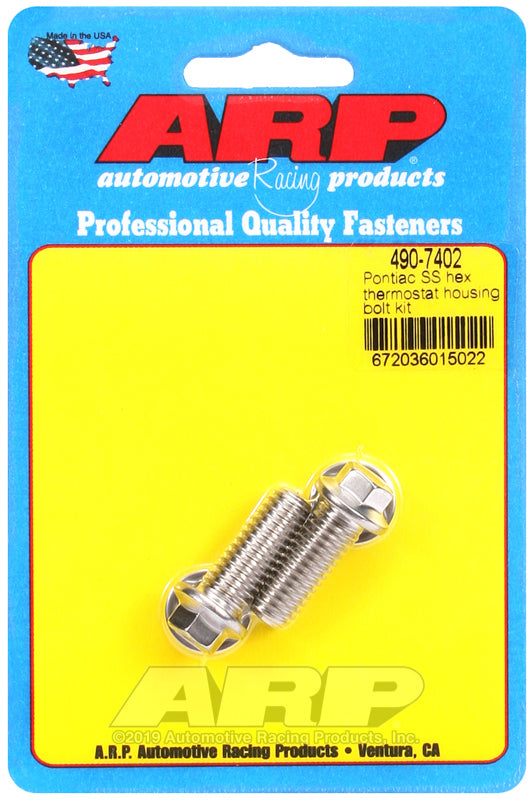 ARP Fasteners ARP490-7402 490-7402 Pontiac SS Hex Thermostat Housing Bolt Kit